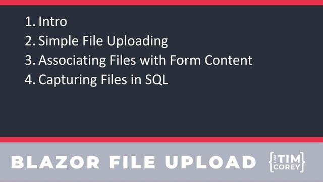 Introduction to the Blazor File Upload Mini Course смотреть онлайн