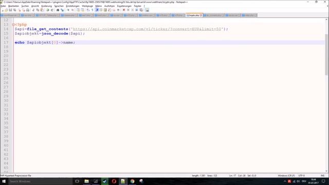 PHP - API-Schnittstelle - Beispiel Kryptowährung смотреть онлайн