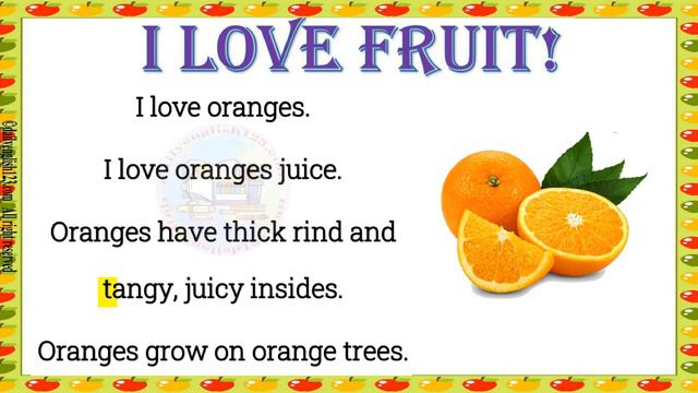 I love fruits (easy reading for kids) | material for teaching English смотреть онлайн