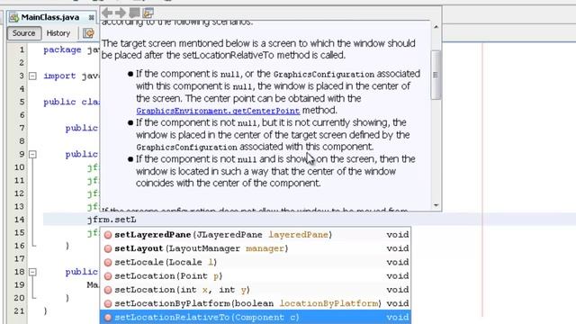 Java Swing Tutorial 6 || What is setLocationRelativeTo() method of JFrame class || Java Swing смотреть онлайн