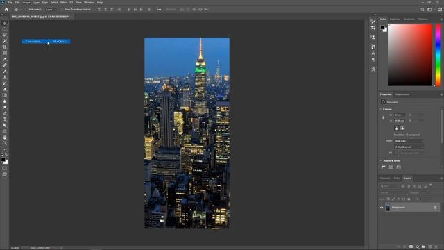 Extend or Shrink the Canvas Size | Photoshop смотреть онлайн