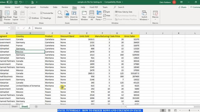 How to freeze rows or columns in Excel (Keep your headers visible all the time) смотреть онлайн