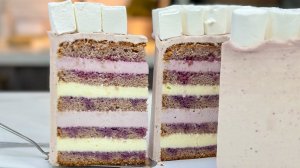 Торт "ФЕЯ" РАСТВОРИЛИ ягоды в ТОРТЕ БЕЗ красителя Я-ТОРТодел❤️