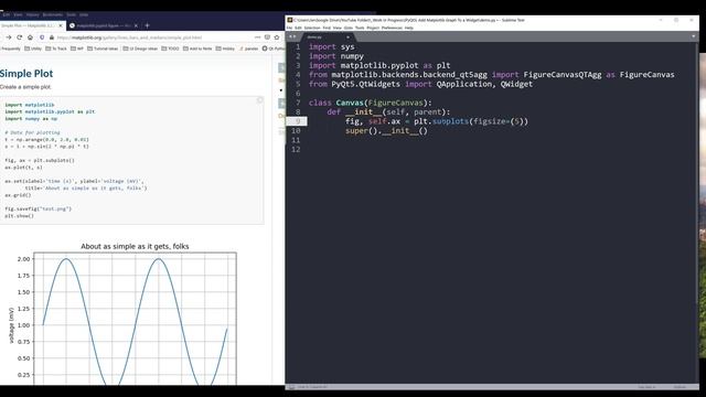How to embed Matplotlib Graph in a PyQt5 application смотреть онлайн