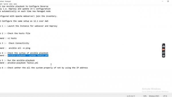 Use Ansible playbook to Configure Reverse Proxy