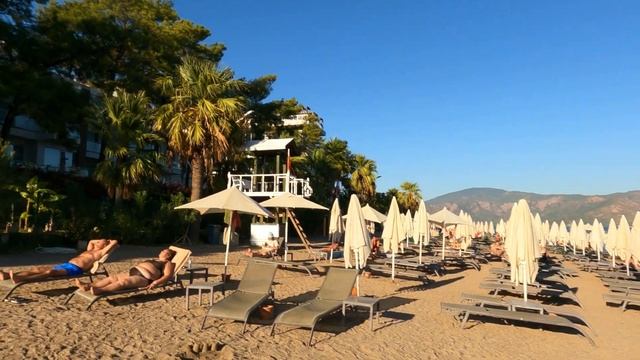 Icmeler Orka Lotus Beach⭐️ Marmaris 2021 Free Walking Tour November Türkei | Travel Vlog 4K UHD