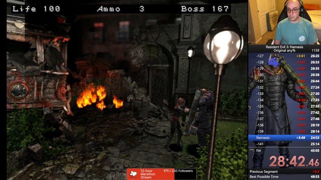 Resident Evil 3: Nemesis; Magnum Route Any% Speedrun | 52:59.20 смотреть онлайн