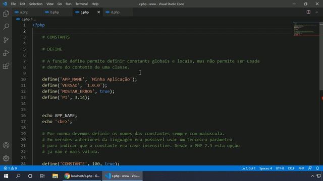 PHP 8 #055 CONST, DEFINE E DEFINED смотреть онлайн