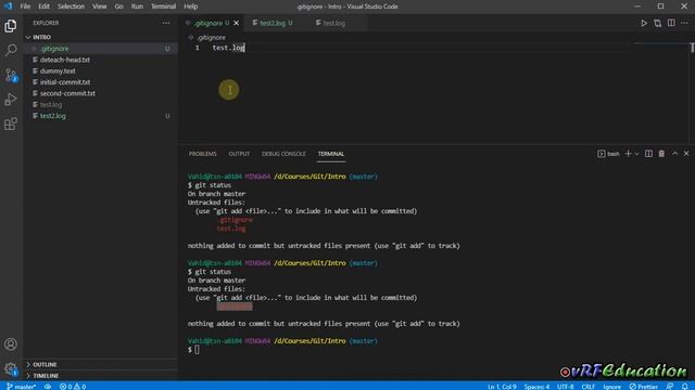 آموزش Git & Github - جلوگیری از پیگیری کردن تغییرات با فایل gitignore смотреть онлайн