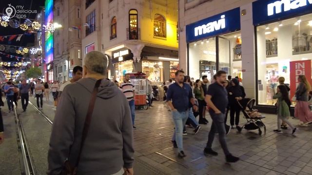 THE MOST FAMOUS STREET IN ISTANBUL TURKEY 2022 | ISTIKLAL STREET NIGHT WALKING TOUR | 4K UHD 60FPS смотреть онлайн