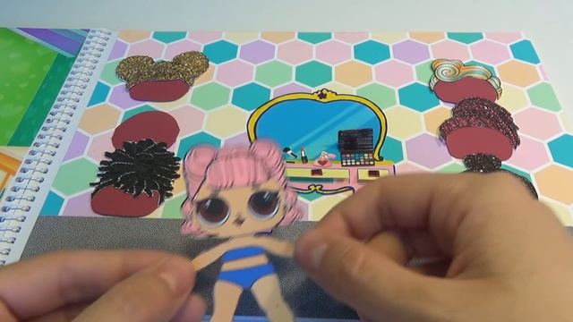 БУМАЖНЫЕ КУКЛЫ #Lolsurprise Dolls  ИГРАЕМ В ДОМИК С ОДЕЖКАМИ В АЛЬБОМЕ. DIY для кукол LOL.