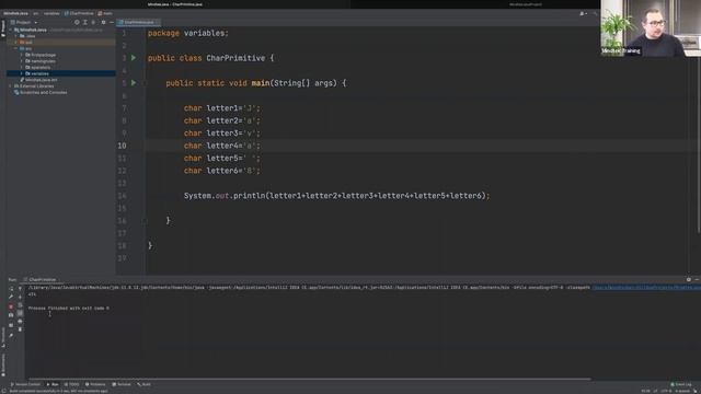 9. Java Char Variable смотреть онлайн
