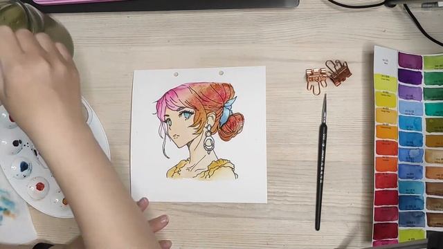 Как заполнить скетчбук | Акварельный speedpaint смотреть онлайн