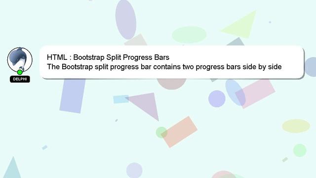 HTML : Bootstrap Split Progress Bars смотреть онлайн