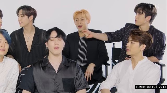 GOT7 Sing Post Malone, Justin Bieber, and K-Pop Hits in a Game of Song Association | ELLE смотреть онлайн