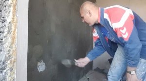 Штукатурка под дикий камень из цемента и песка за копейки, первая часть..