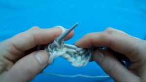 Как вязать второй ряд спицами . Резинка 2 на 2 спицами