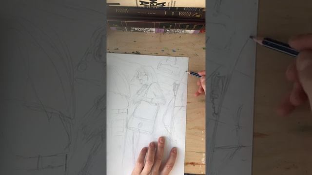 Рисуем человека масляной пастелью. Часть вторая. смотреть онлайн