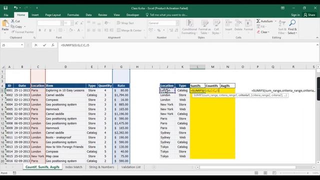 SumIFS, CountIFS, AverageIFS (Advance Excel ) смотреть онлайн