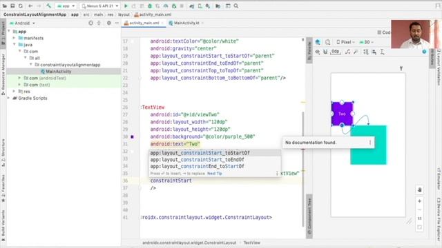 Constraint Layout Align Left, Right,Top, Bottom,Over, baseline || Android Tutorial In Hindi смотреть онлайн