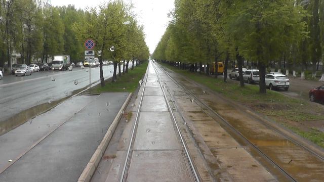 По хорошим трамвайным путям...Перегон "Медицинский колледж-Госцирк", г. Уфа. смотреть онлайн