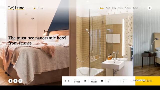 LeLuxe - Hotel WordPress Theme travel bed and breakfast Build Website смотреть онлайн