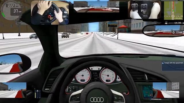 City Car Driving Карьера с РУЛЕМ + AUDI R8 GT : Первый заказ смотреть онлайн