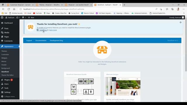WordPress Ecommerce Complete Website with payment gateway | Install StoreFront Theme & plugin Part- смотреть онлайн
