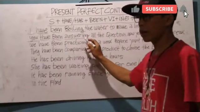 Present Perfect Continuous Tense kalimat Positive. смотреть онлайн