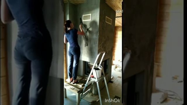 Этап 2. ✔️Художественная лепка на камине. Барельеф. Stage 2. Artistic modeling on the fireplace. смотреть онлайн