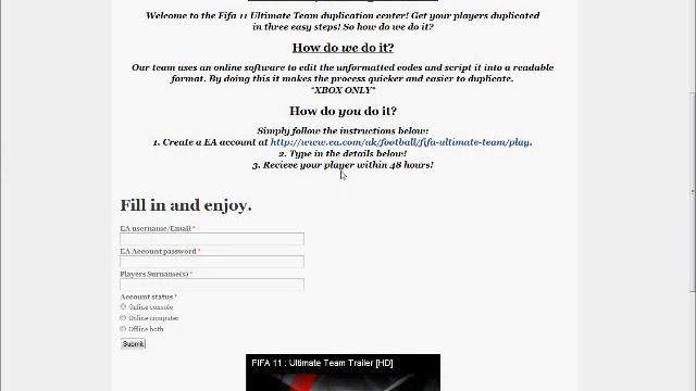 Fifa 12 FUT Ultimate Team Glitch Cheat Duplication Free Coins - Xbox Only смотреть онлайн