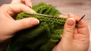 Круглая кокетка «Листья» спицами для детского платья (часть 3)? Baby Dress with Round Yoke ☘