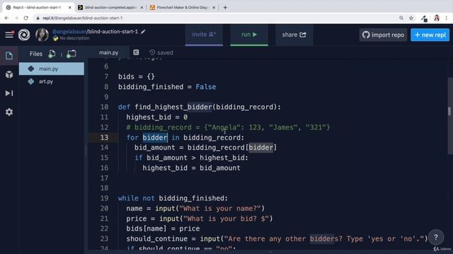 Day 9 - Dictionaries, Nesting and the Sec7 Solution and Complete Code for the Secret Auction Program смотреть онлайн