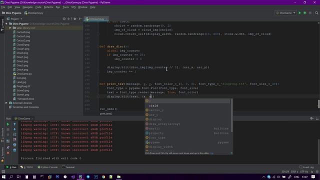 Программирование игр Pygame #7: Печать текста на дисплей, пауза. смотреть онлайн