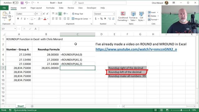ROUNDUP Function in Excel by Chris Menard смотреть онлайн