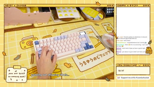 ⁕ Work with me LIVE | Packing Orders | Uchu No Pikuniku Deskmat ⁕ смотреть онлайн