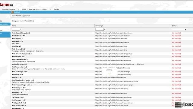 Установка плагинов на сервер Minecraft SRVGame.ru смотреть онлайн