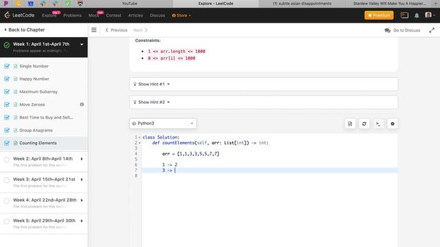 Day 7/30 Counting Elements- 30-Day LeetCoding Challenge смотреть онлайн