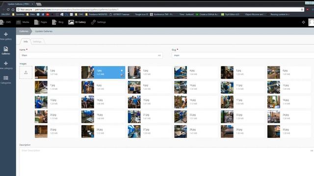 Editing gallery October CMS смотреть онлайн