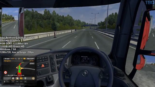 Euro Truck Simulator 2: Intel Pentium G2030 & Intel HD Graphics смотреть онлайн