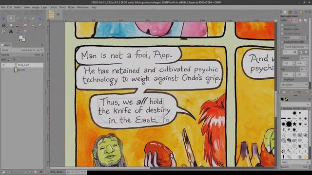 Cleaning up Hand-Lettered Talk Bubbles in GIMP 2.10 (Time lapse) смотреть онлайн