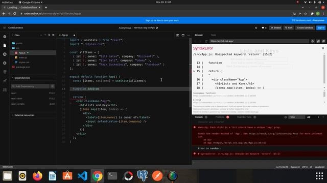 ReactJS Tutorial - 8 - Lists and Keys, Why and When We Use Key, Map Function (React for Beginners) смотреть онлайн