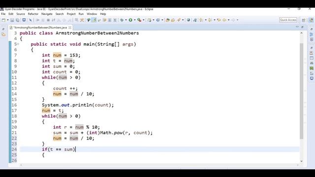 #46 Armstrong Numbers Between two intervals in Java смотреть онлайн
