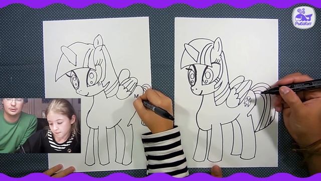 Как рисовать Пони Twilight Sparkle из мультика My Little Pony | Урок рисования Как рисовать Пони смотреть онлайн