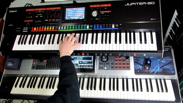 "Clouds" with Roland Jupiter 80, Fantom G8, JD-990, and JV-1080 смотреть онлайн