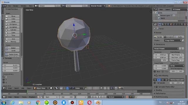 Создание модели деревьев low poly в Blender смотреть онлайн