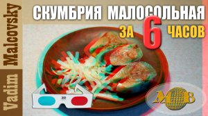 3D stereo red-cyan Скумбрия малосольная быстрого посола за 6 часов. Мальковский Вадим