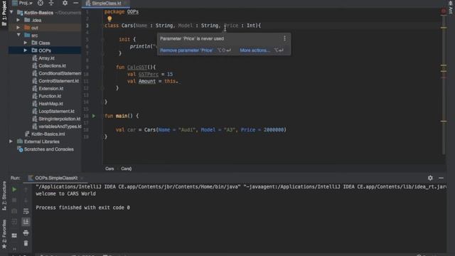 Simple Class in OOPs Concepts - Kotlin Tamil смотреть онлайн