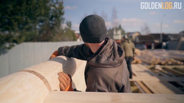 Сборка дома из оцилиндрованного бревна смотреть онлайн