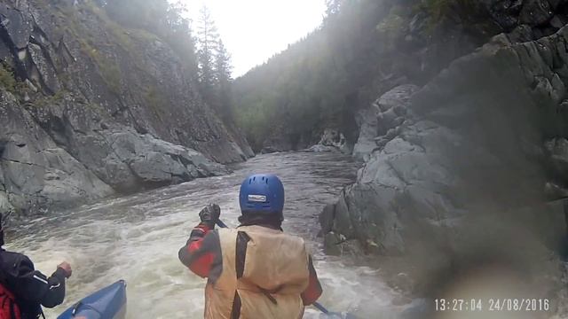 Хончин 2016 - порог № 37 и №38 Большие Глыбы за водопадом смотреть онлайн